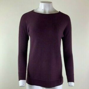 Halogen Womens Sz PS Wool Cashmere Sweater Purple Lightweight Pullover